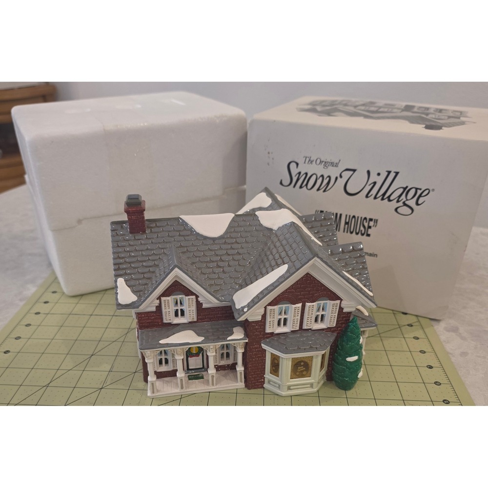Department 56 The Original Snow Village Farm House 54912 Red Brick 1997